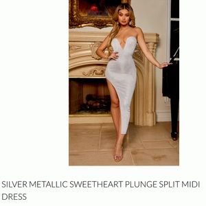 Club L London sweetheart plunge dress